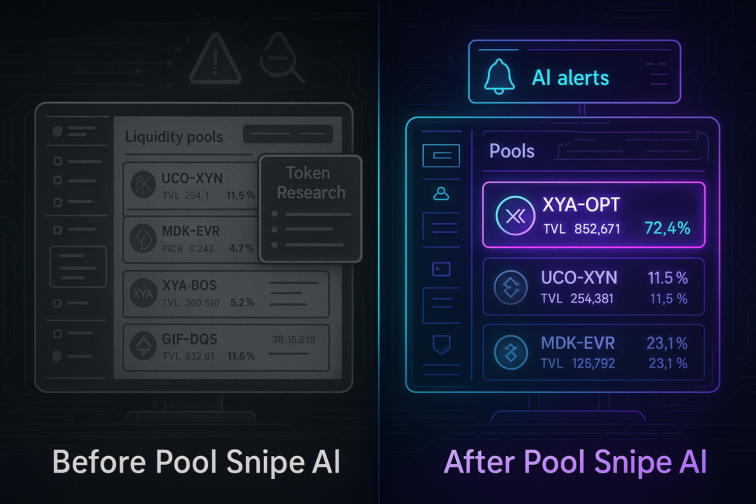 Before & After Pool Snipe AI